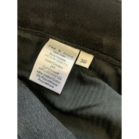 Rag & Bone Men's Black Fit 2 Slim Fit Jeans Size 30x34 NWT - Picture 16 of 16